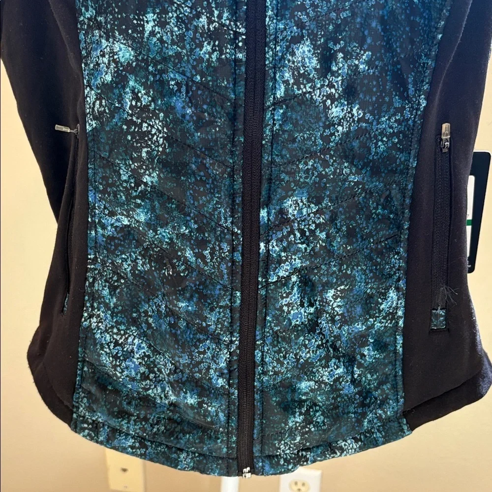 Marc New York Black Vest with Teal Patterned Front